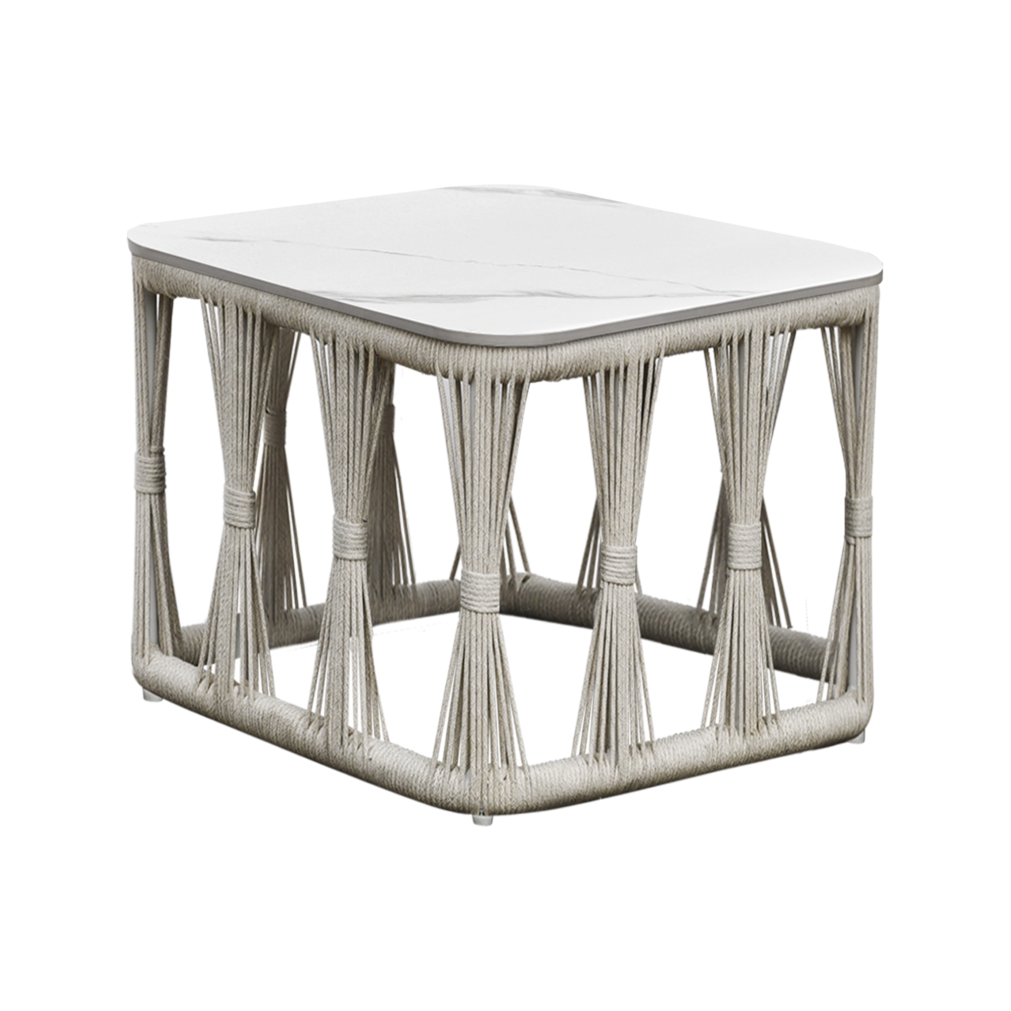 Outdoor Stone Top Side Table