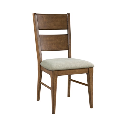 Transitional Dining Side Chair with Upholstered Seat