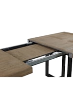 Intercon Eden Rustic Trestle Dining Table with Self-Storing Leaf