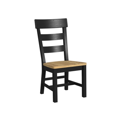 Farmhouse Dining Side Chair with Two-Tone Finish