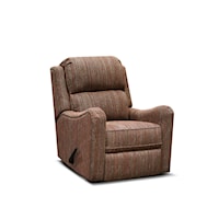 Transitional Swivel Glider Recliner with Nailheads