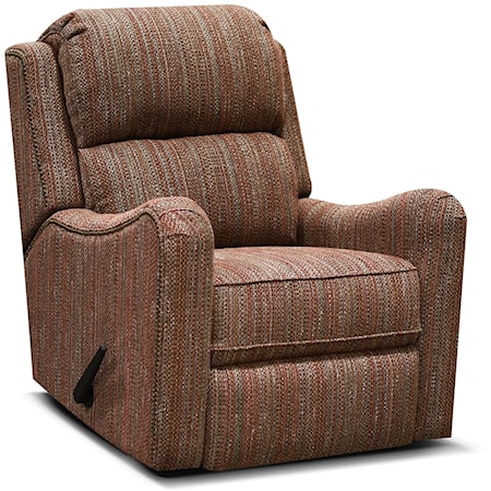 Traditional Swivel Glider Recliner with Nailheads