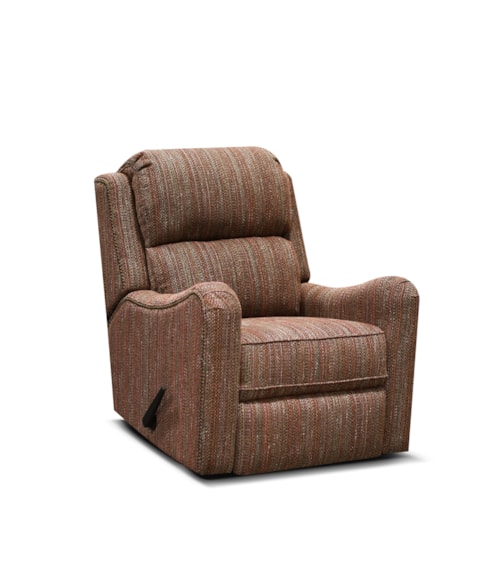 Transitional Swivel Glider Recliner with Nailheads