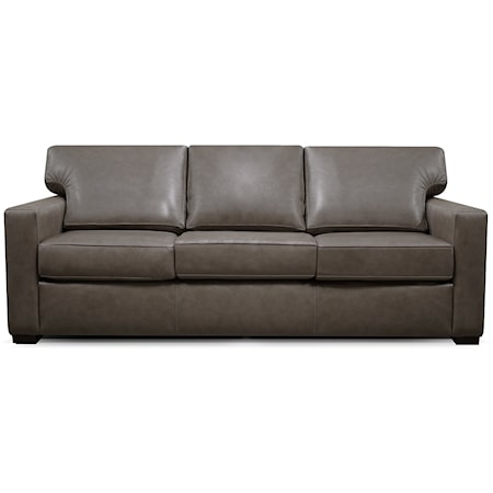 Transitional Leather Sofa