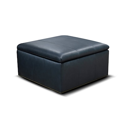 England 7650/AL/N Series Hendrix Leather Storage Ottoman