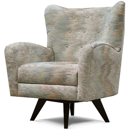 Harlow Mid Century Modern Tufted Swivel Chair