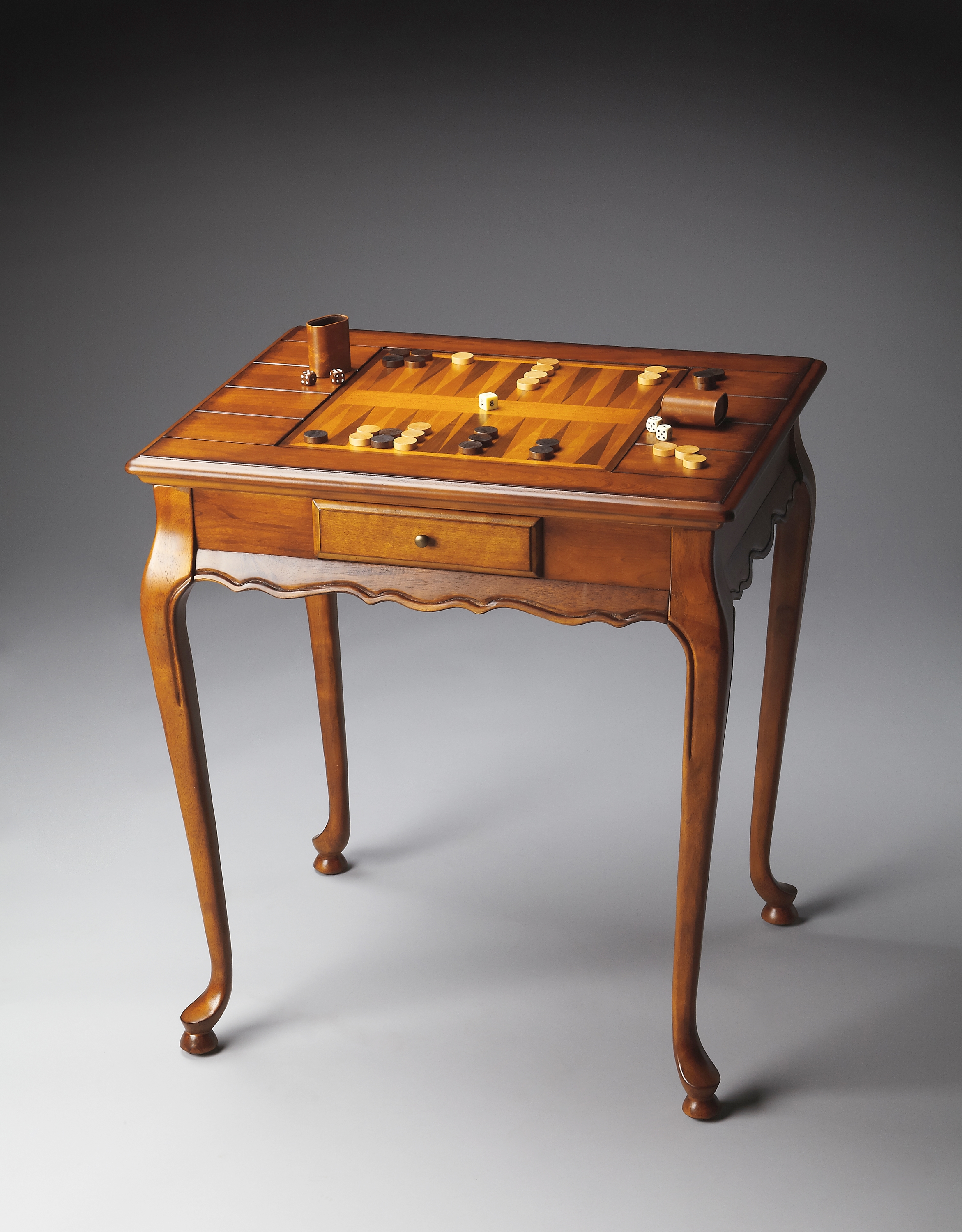 Butler Specialty Company Plantation Cherry Backgammon/Chess Game Table