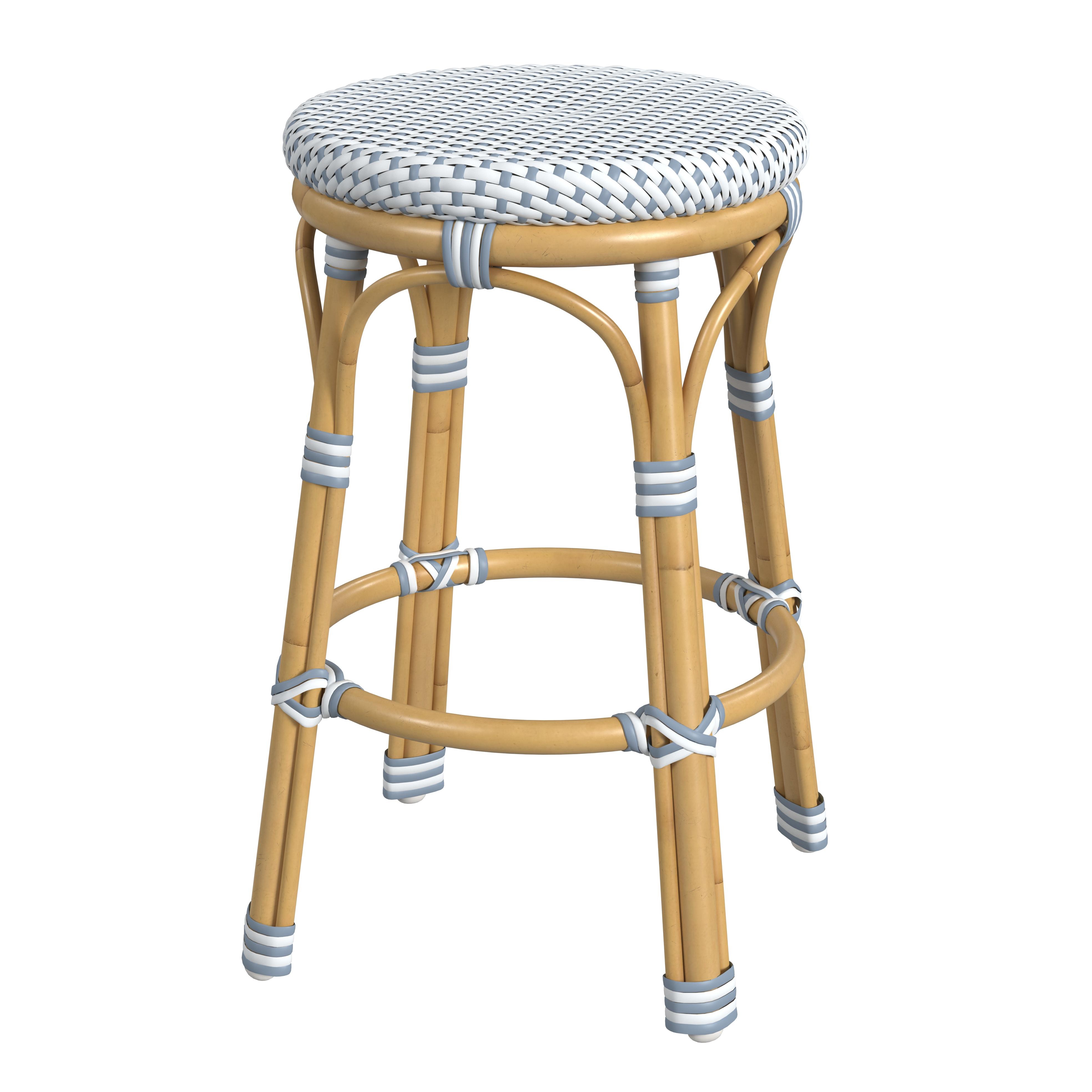 Outdoor Woven-Seat Counter Stool