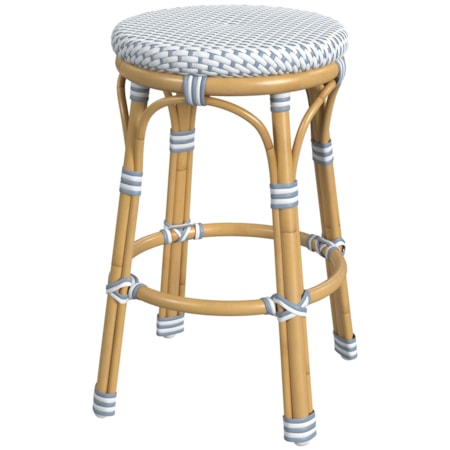 Outdoor Woven-Seat Counter Stool