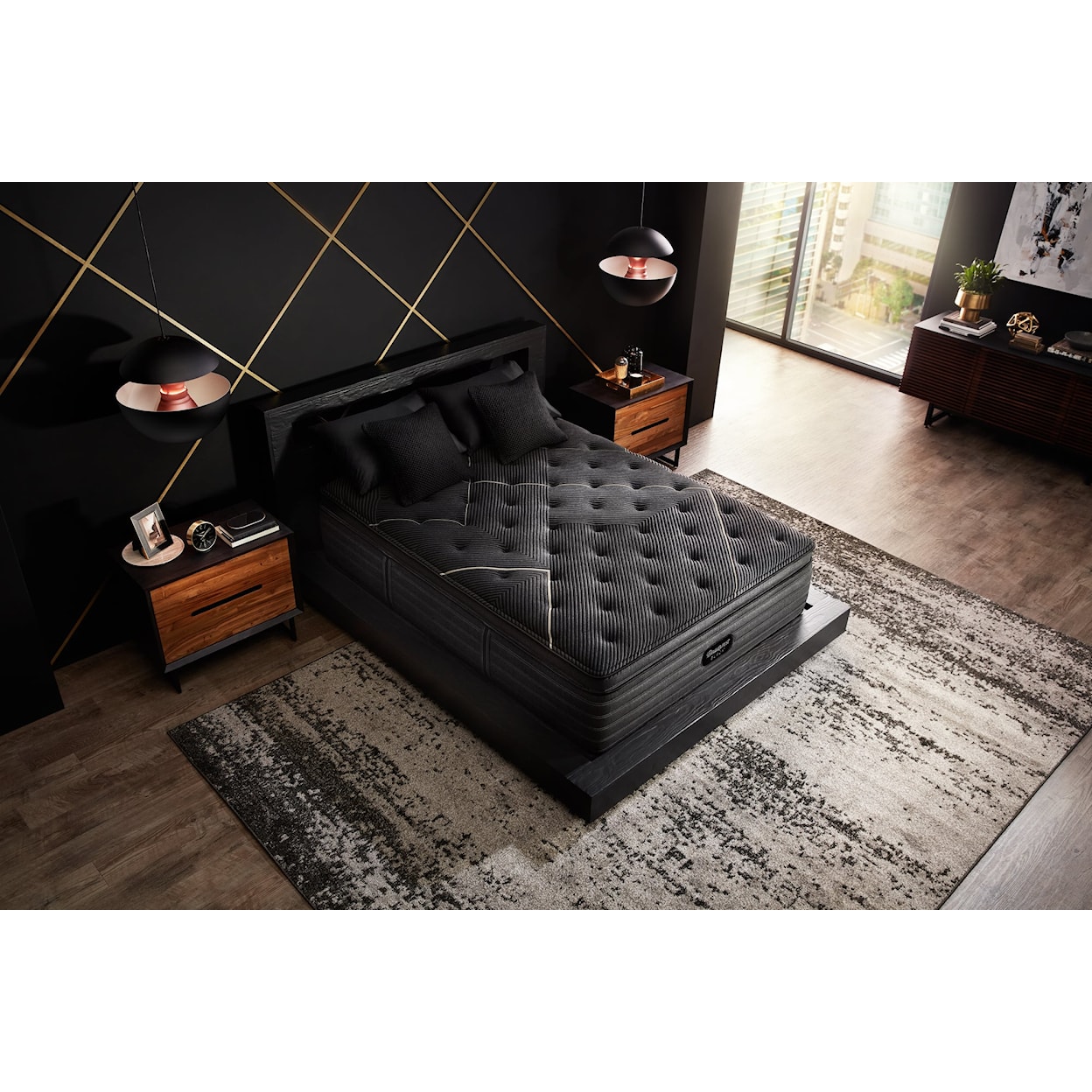 Beautyrest Beautyrest® Black K-Class 16.5" Plush Pillow Top Mattress - King