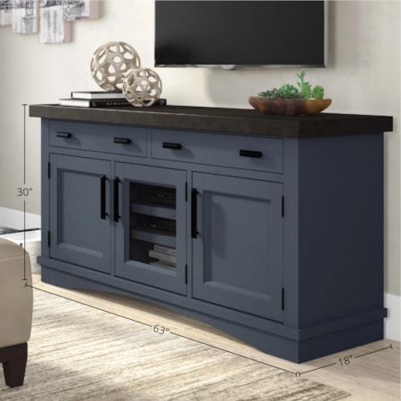63" TV Console with Power Center