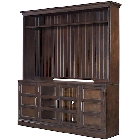 76 in. TV Console with Hutch