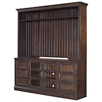 Traditional 76 in. TV Console with Hutch