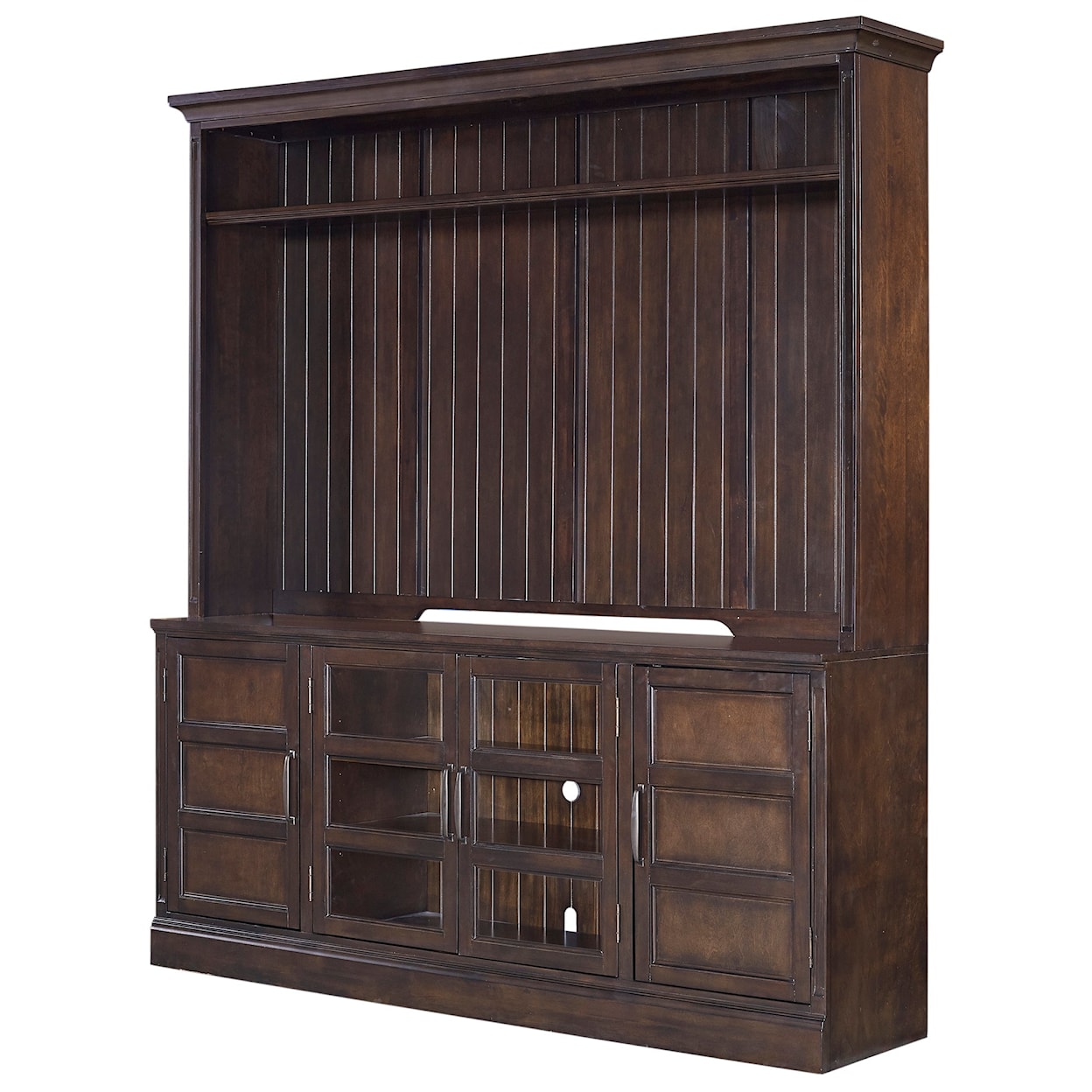 PH Shoreham - Medium Roast 76 in. TV Console with Hutch