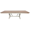 PH Americana Modern Trestle Table with 8 Upholstered Chairs