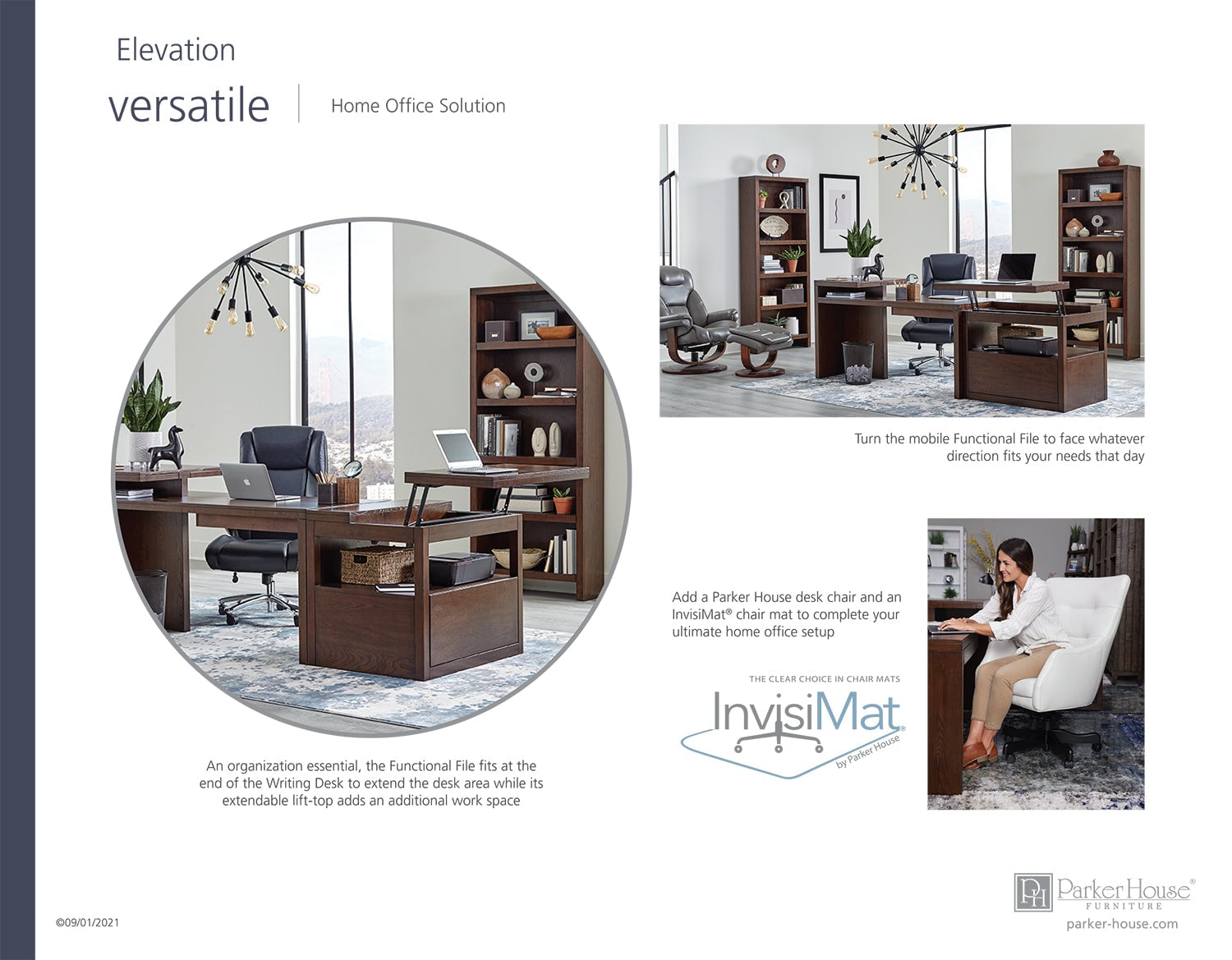 Nicola Home Elevation ELE3PCHMOFFC Contemporary 3 Piece Home Office