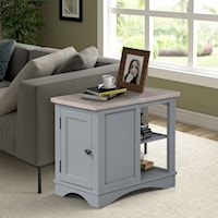 Transitional Chairside Table with Built-In Outlet