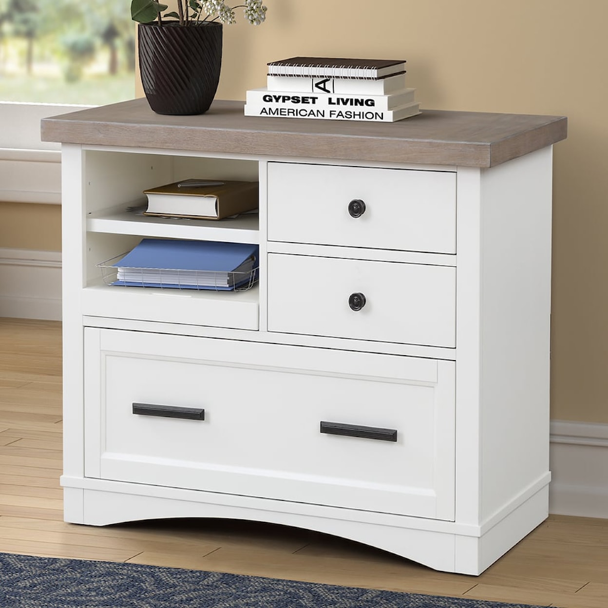 Paramount Furniture Americana Modern Functional File w/ Power Center