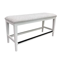 Transitional Upholstered Counter Height Bench
