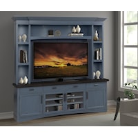 Entertainment Wall Unit with LED Lights