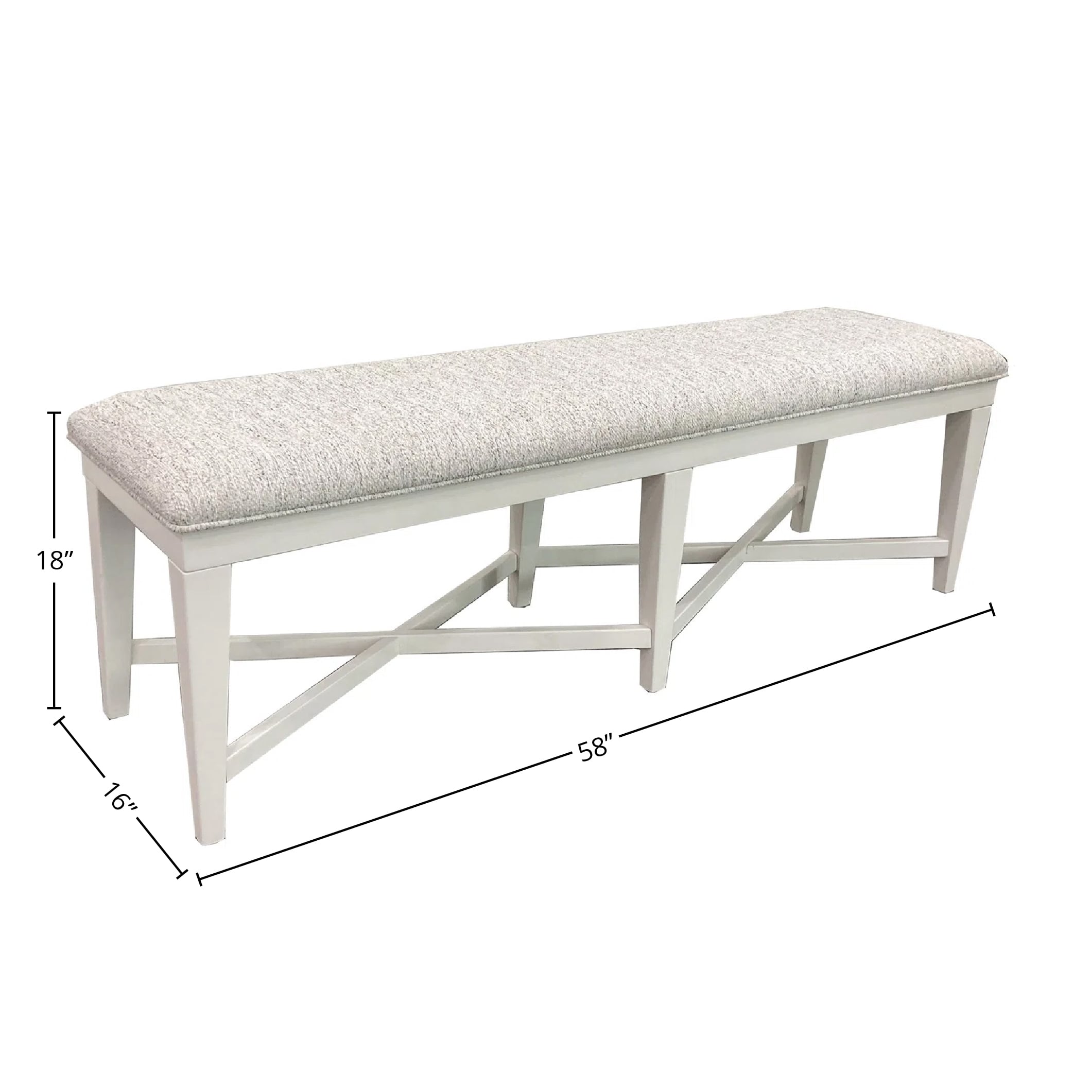 Parker House Americana Modern DAME1218COT Transitional Upholstered Dining Bench Bullard