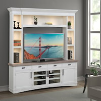 Entertainment Wall Unit with LED Lights