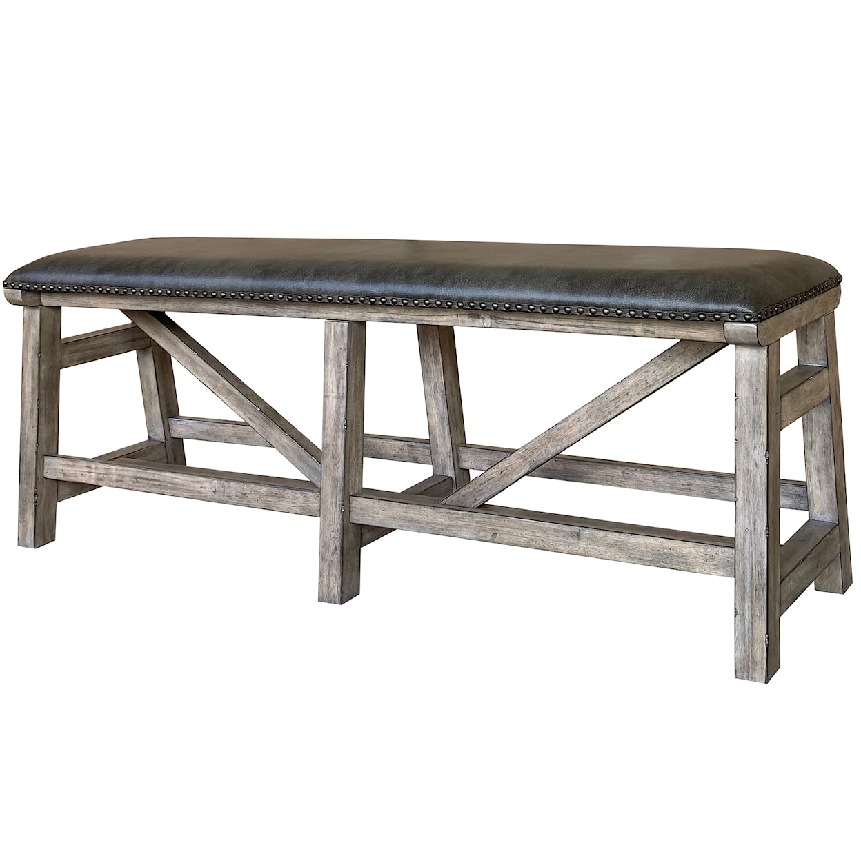 Carolina House Lodge Rustic Upholstered Counter Bench