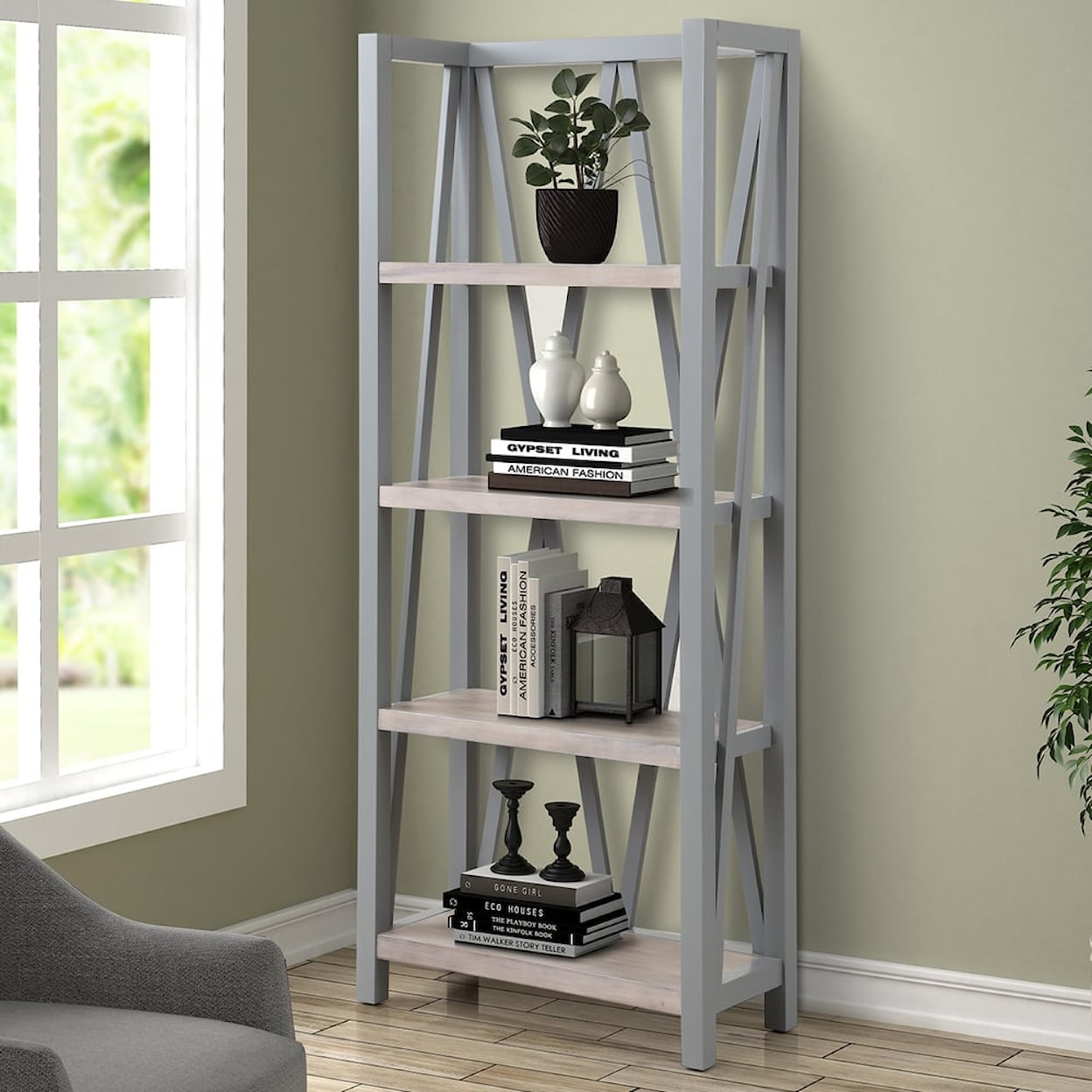 Paramount Furniture Americana Modern Etagere Bookcase