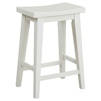 Transitional Wood Counter Stool