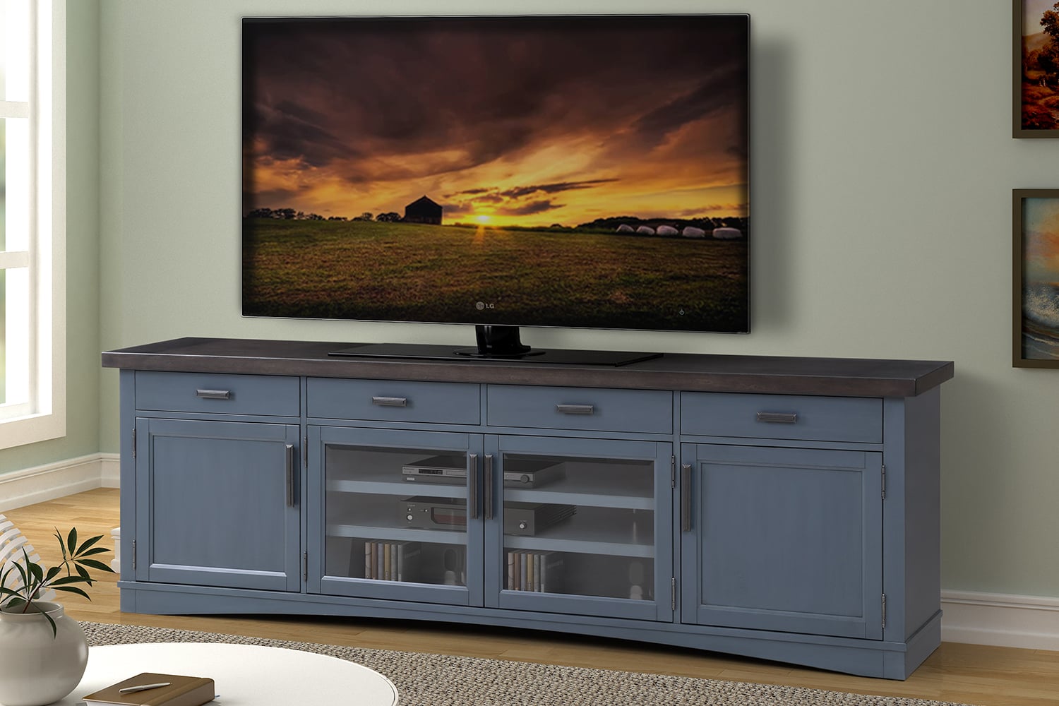 92" TV Console with Power Center