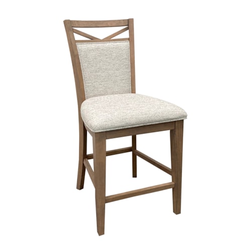 Farmhouse Upholstered Counter-Height Dining Chair