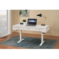 Transitional 57" Power Lift Desk with Power Center