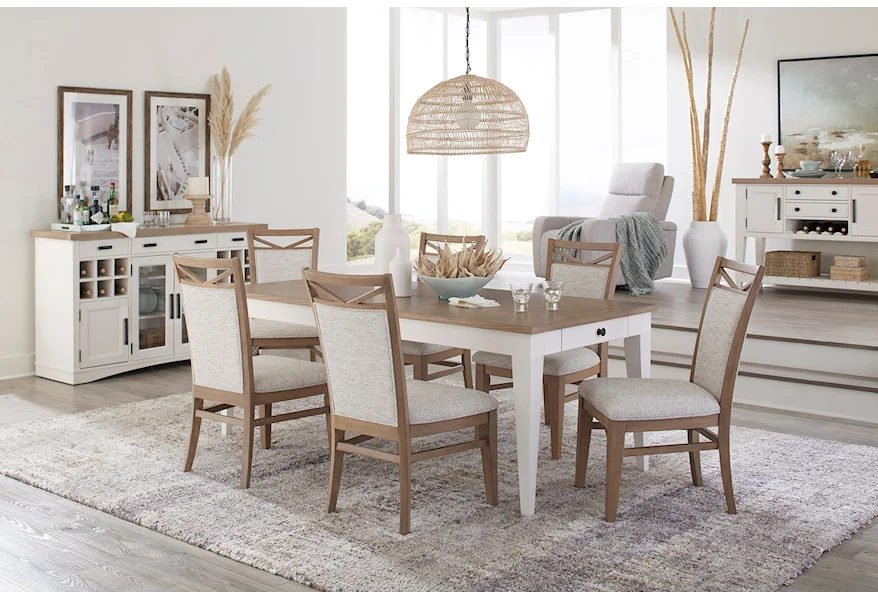 Americana Modern Dining Table and Chair Set by Paramount Furniture at Reeds Furniture