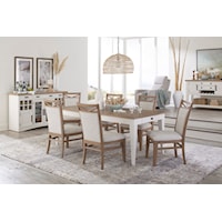 Transitional Dining Table and Chair Set