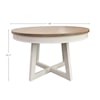 Paramount Furniture Americana Modern Dining Table 48 in. Round to 66 in.