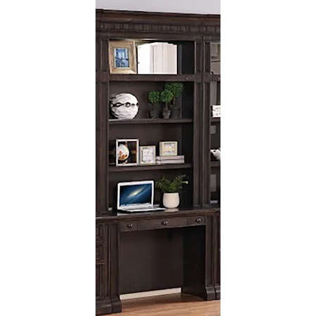 In-Wall Library Desk and Hutch