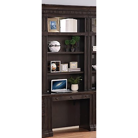 In-Wall Library Desk and Hutch