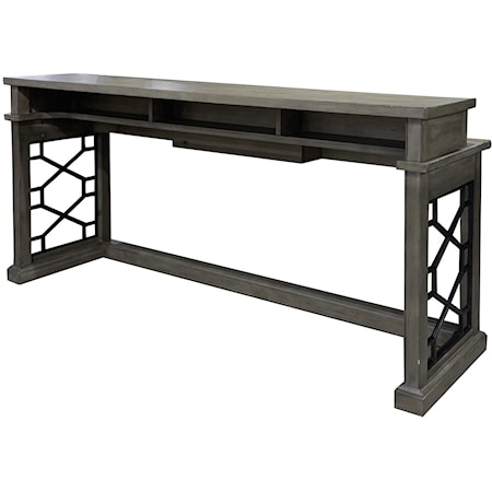 Transitional Everywhere Console Table with Dual Outlets and USB Ports