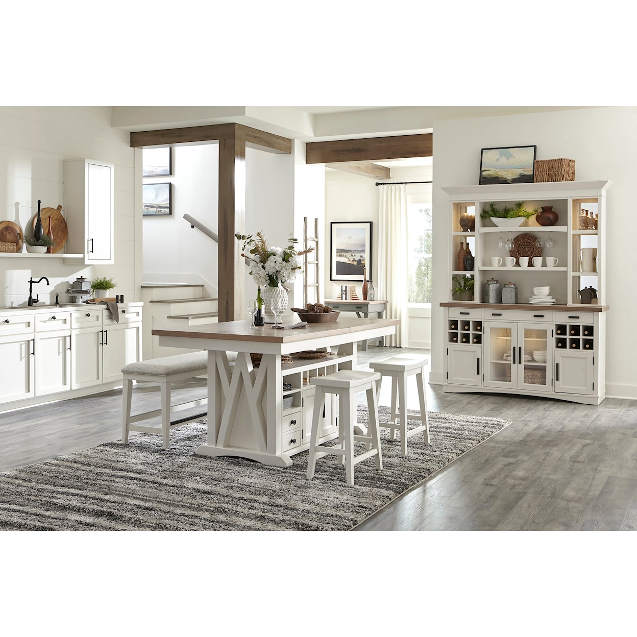 Parker House Americana Modern Island Counter Height Table