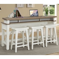 Americana Modern - Cotton Everywhere Console with 3 Stools