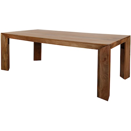 Rustic Hand-Finished Dining Table with Mitred Edge