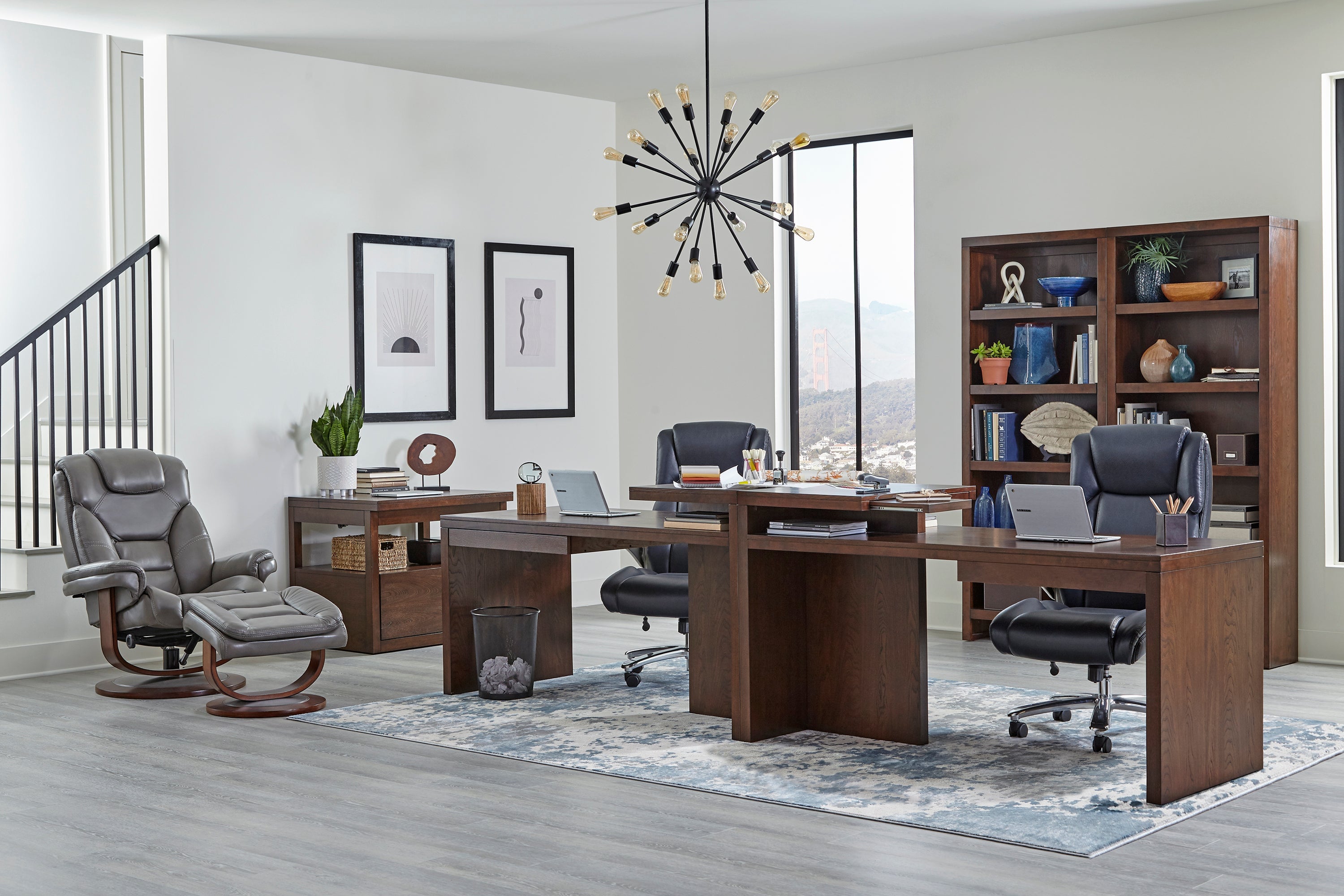 Parker House Elevation ELE5PCHMOFFC Contemporary 5 Piece Home Office