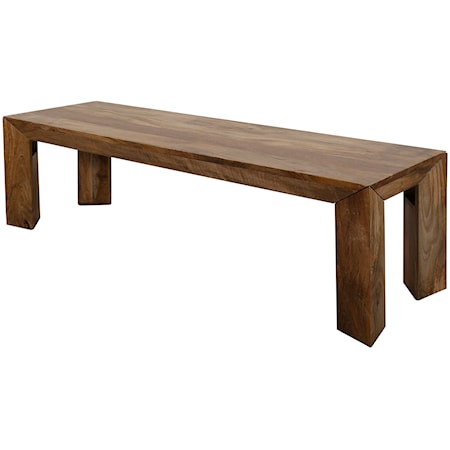Rustic Handcrafted Dining Bench