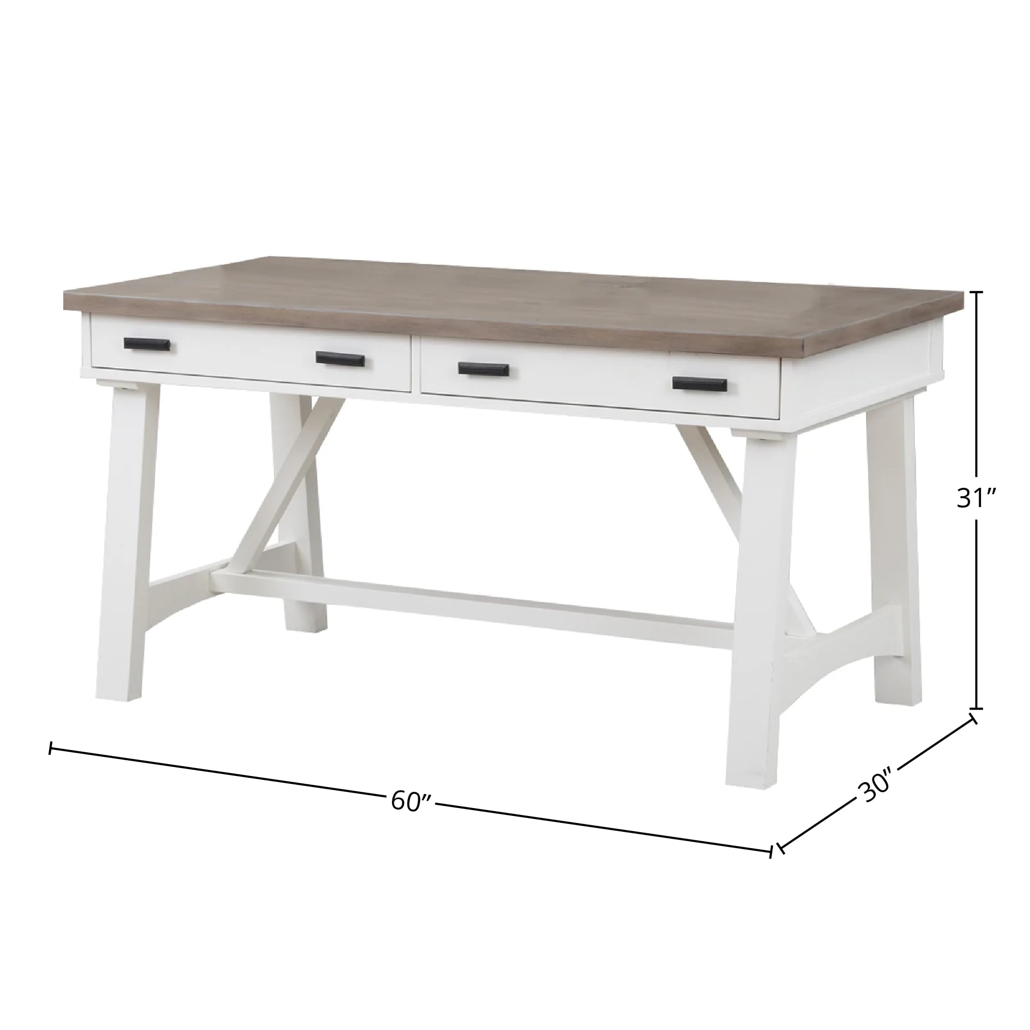 PH Americana Modern AME360DCOT Transitional 60" Writing Desk Del
