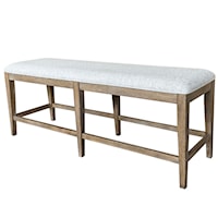 Transitional Upholstered Counter-Height Bench