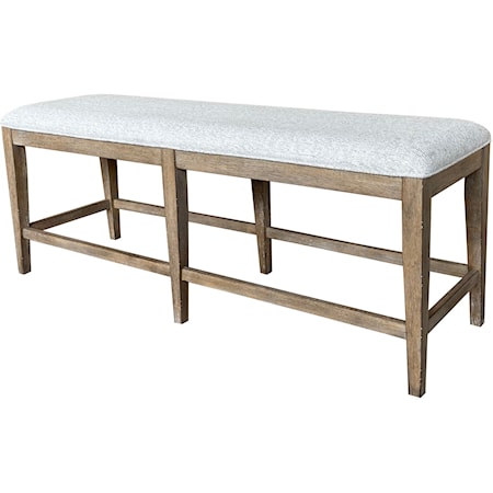 Transitional Upholstered Counter-Height Bench