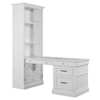 PH Shoreham White Bookcase with Peninsula Desk