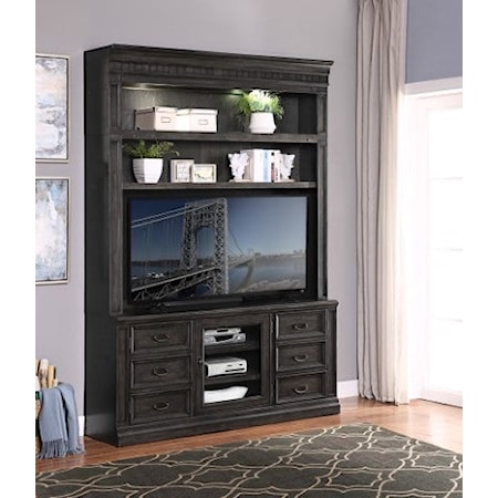 66 in. TV Console with Hutch