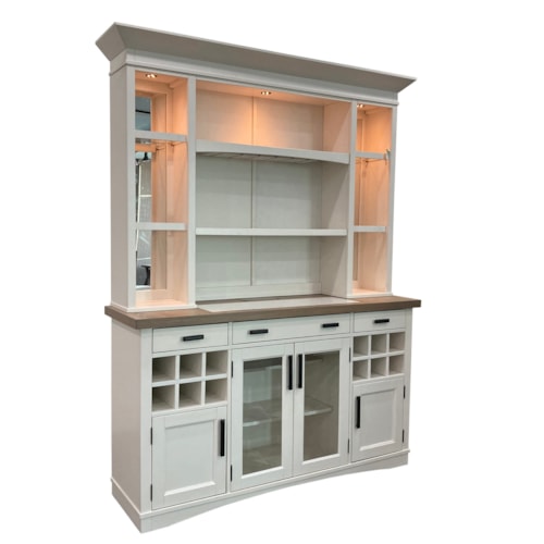 Farmhouse Buffet and Hutch with Dual AC Power Center