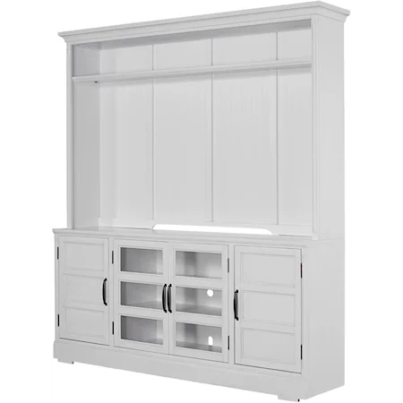 76 in. TV Console with Hutch